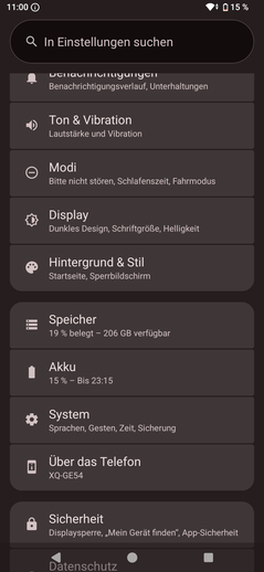 Reseña del Sony Xperia 1 VIII: interfaz de usuario de Android