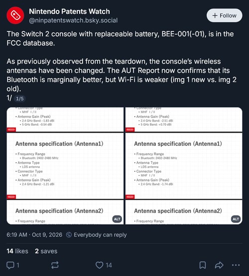 Se muestran los documentos de la consola Switch 2 presentados ante la FCC