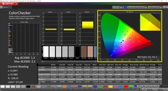 CalMAN ColorChecker (espacio objetivo de color DCI-P3)