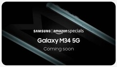 El Galaxy M34 está en camino. (Fuente: Amazon IN)