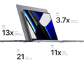 La M1 Max de 16 pulgadas recibe un nuevo modo de alta potencia, pero el modelo de 14 pulgadas se lo pierde. (Imagen: Apple)