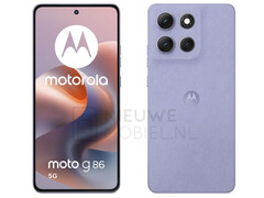 El Moto G86 se aleja un poco del Moto G85 en términos de diseño. (Fuente de la imagen: vía Nieuwe Mobiel)