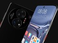 Un nuevo render del Huawei Mate 50. (Fuente: HoiINDI)
