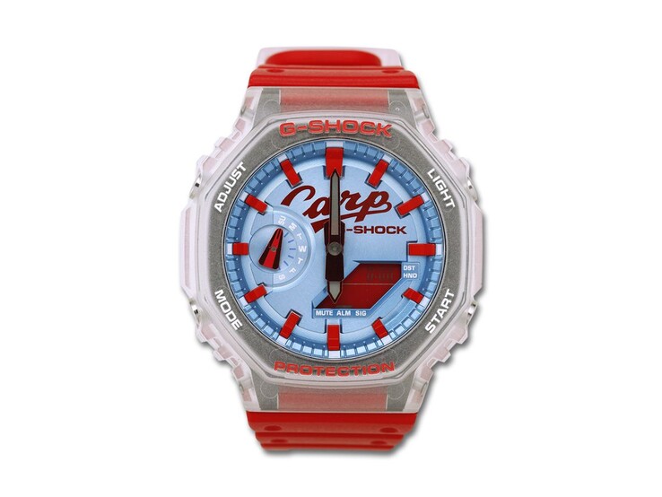 El 2026 Casio G-Shock x Hiroshima Toyo Carp GA-2100X. (Fuente de la imagen: tienda Hiroshima Toyo Carp)
