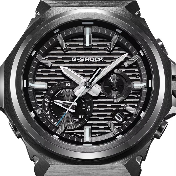El GST-B1000BD-1A combina un exterior de acero inoxidable oscuro con la robusta construcción de la caja de G-Shock.