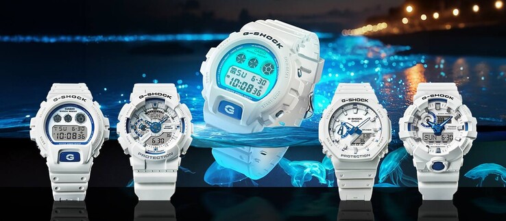 De izquierda a derecha: la DW-6900HDS-7, la GA-110HDS-7A, la GA-2100HDS-7A y la GA-700HDS-7A. (Fuente de la imagen: Casio)