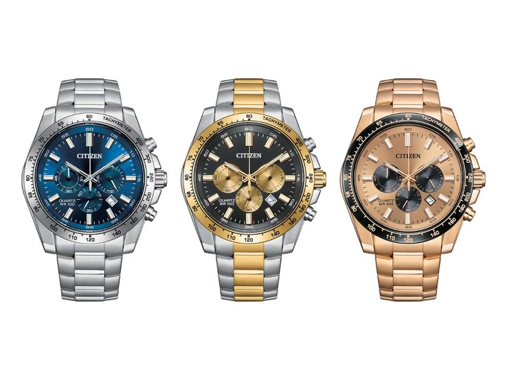 De izquierda a derecha: los relojes Citizen AN8230-59M, AN8234-58E y AN8236-52P