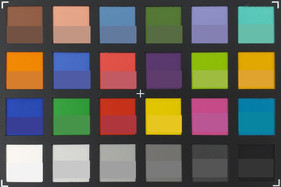 ColorChecker Passport: La mitad inferior de cada área de color muestra el color de referencia