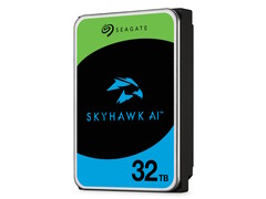 La unidad de disco duro SkyHawk AI de 32 TB de Seagate utiliza tecnologías Mozaic 3+ para el almacenamiento de alta densidad de vídeos de vigilancia. (Fuente de la imagen: Seagate)
