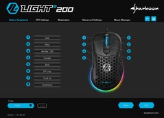 Sharkoon Light² 200 ratón ultra ligero para juegos software - Asignación de botones