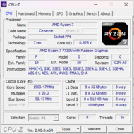 Página principal de CPU-Z