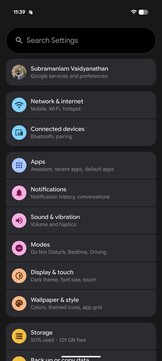 Página de configuración