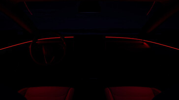 El Model 3 incorpora ahora iluminación ambiental en la parte superior del tapizado interior (Fuente de la imagen: Tesla)