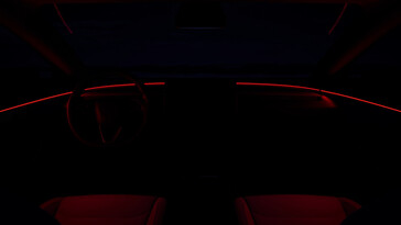El Model 3 incorpora ahora iluminación ambiental en la parte superior del tapizado interior (Fuente de la imagen: Tesla)