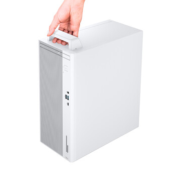 El Asus V500 tiene un asa opcional. (Fuente de la imagen: Asus)