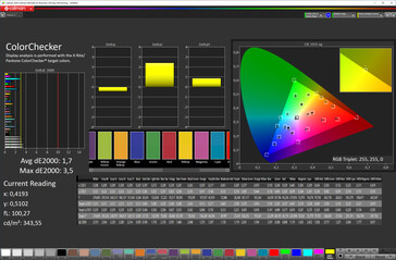 Precisión de color (combinación de colores "estándar", espacio de color objetivo sRGB)