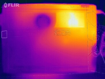 Distribución del calor en la parte inferior (al ralentí)