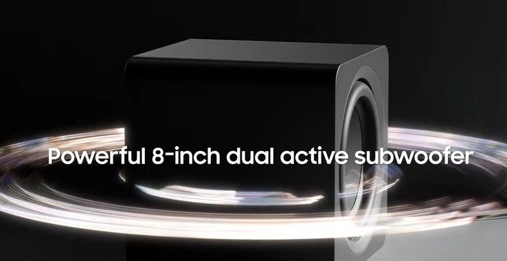 El subwoofer cuenta con un doble subwoofer activo de 8 pulgadas