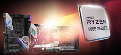 La serie Ryzen 5000 funcionará en las placas madre de las series AMD 400 y 500, eventualmente. (Fuente de la imagen: ASRock)