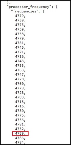 Frecuencia máxima. (Fuente de la imagen: Geekbench)