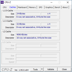 CPU-Z: Cachés