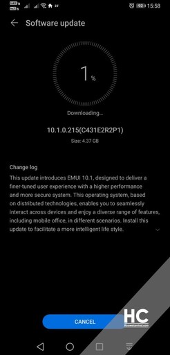 EMUI 10.1 para el Mate 20 X 5G en Europa.