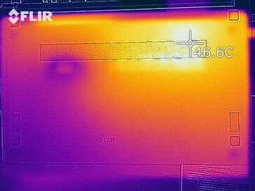 Imagen térmica bajo carga - lado inferior