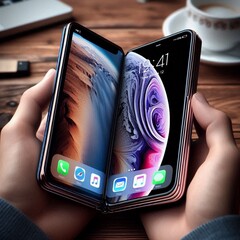 Un iPhone plegable (quizá similar a este render generado por IA) podría lanzarse el año que viene, según JPMorgan. (Fuente de la imagen: AI-generated)