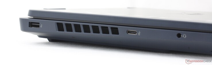 Izquierda: USB-A (5 Gbitps), USB-C (10 Gbitps), auriculares de 3,5 mm