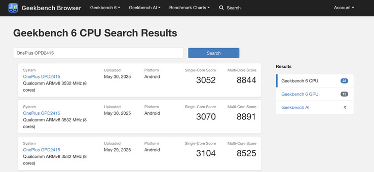 (Fuente de la imagen: Geekbench)