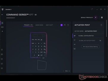 Personalización del comando KP7.