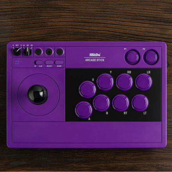 El mando de arcade 8BitDo Purple ya está disponible para su compra en Amazon y en la página web de 8BitDo.