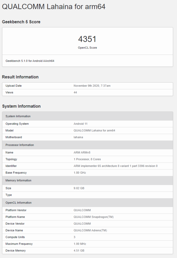 (Fuente de la imagen: Geekbench)