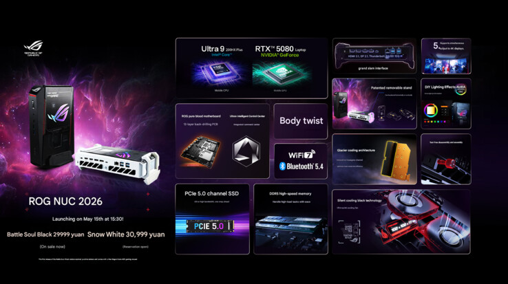 Principales características del renovado mini PC para juegos ROG NUC (traducción automática)