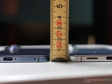 Galaxy Espesor de los bordes del S25 (fuente de la imagen: Notebookcheck)