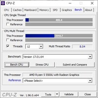 Lenovo IdeaPad Flex 5 CPU-Z: Ficha de Benchmarks