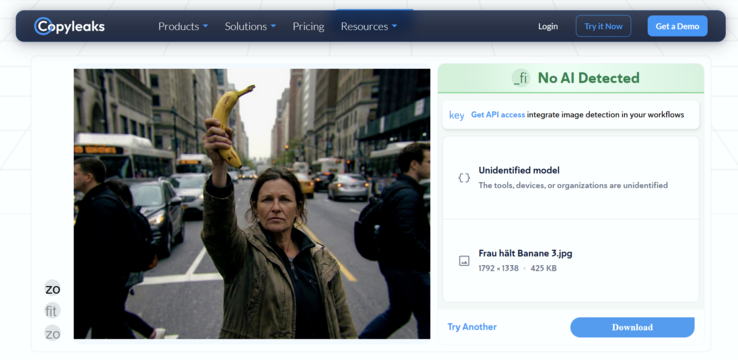 Fuente: https://copyleaks.com/de/ai-image-detector