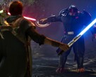 Una imagen del juego Star Wars Jedi: Fallen Order mostrando a Cal Kestis y a un enemigo. (Fuente de la imagen: Steam)
