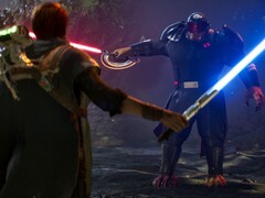 Una imagen del juego Star Wars Jedi: Fallen Order mostrando a Cal Kestis y a un enemigo. (Fuente de la imagen: Steam)
