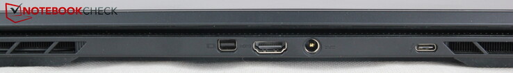 Parte trasera: MiniDP, HDMI 2.1, alimentación, USB-C 3.2 Gen2x1 con Thunderbolt 4