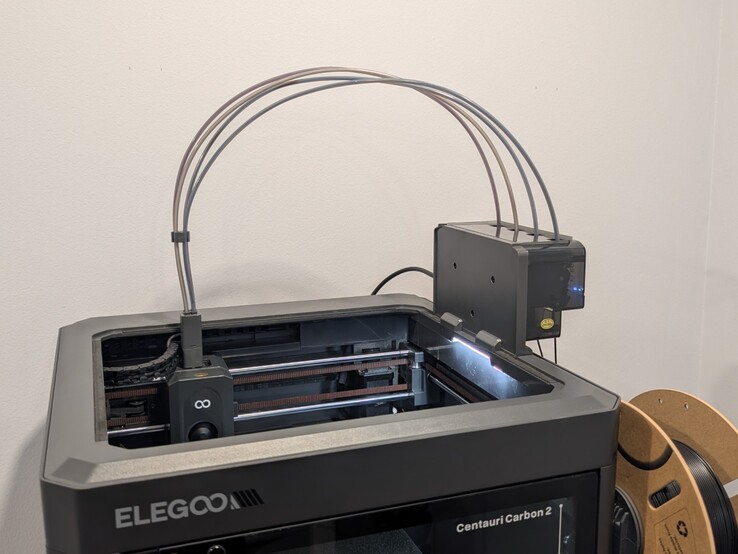 Cuatro tunes de PTFE que conectan el sistema Canvas al hotend.