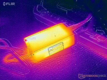 El adaptador de CA alcanza los 35 C cuando funciona con cargas exigentes