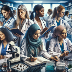 El presidente Biden crea la Iniciativa de la Casa Blanca para la Investigación sobre la Salud de la Mujer con el fin de abordar los desequilibrios en la investigación, el conocimiento y el tratamiento de los problemas de salud femeninos. (Fuente: AI generó Dall-E 3)