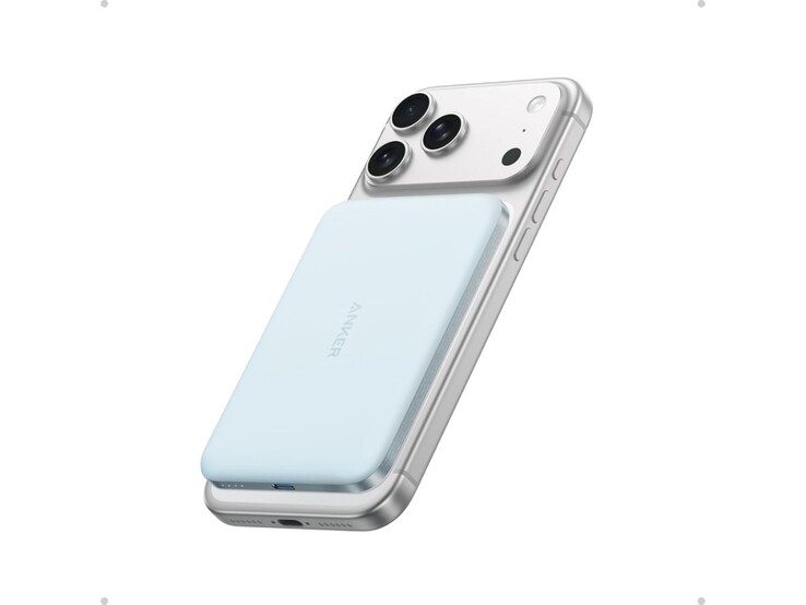 La Anker Nano Power Bank (5K, MagGo, Slim) en azul