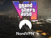 Banner para GTA 6 mostrado con el logo de NordVPN