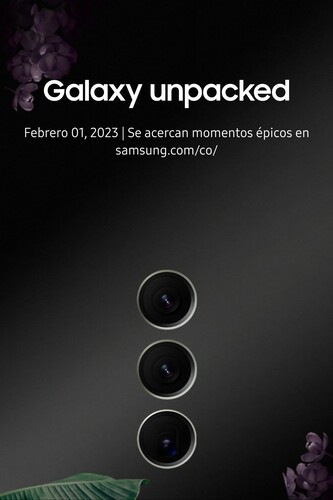 Supuesto póster promocional de Galaxy Unpacked (imagen vía Ice Universe en Twitter)