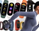 La Xiaomi Mi Band 7 (arriba) ofrece algunas mejoras importantes respecto a la Mi Band 6 (abajo). (Fuente de la imagen: Xiaomi - editado)