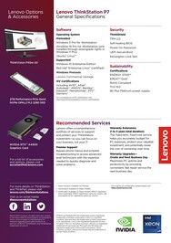 Lenovo ThinkStation P7 - Especificaciones cont. (Fuente de la imagen: Lenovo)