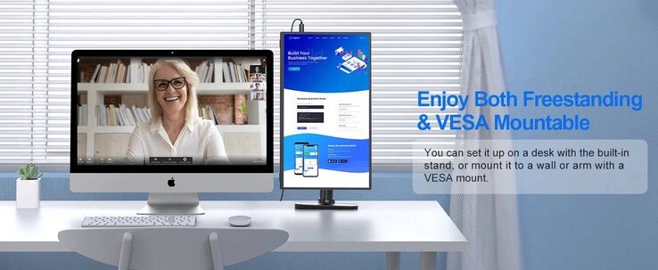 El monitor de 18 pulgadas es compatible con los soportes VESA (Fuente de la imagen: Uperfect)