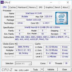 El iMac Pro utiliza una versión estrangulada del Xeon W 2145 (Xeon W-2140B).